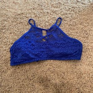 Blue bikini top